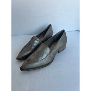 NEW Vince Camuto Leather Shimmering Becarda Pointy Toe Loafer Driving Shoes 8